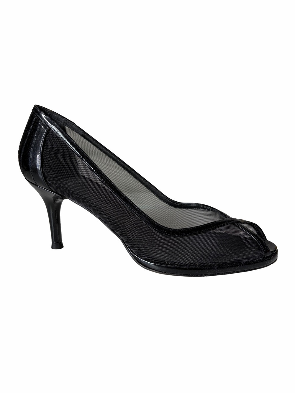 Stuart Weitzman Black Patent Leather Mesh Sole Pump Size 8